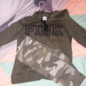 Vs pink hoodie leggings set